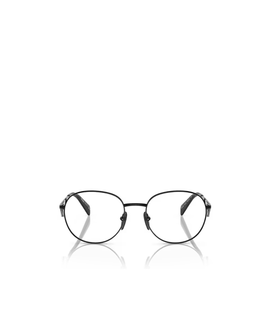 Prada Triangle Logo-plaque Glasses In Black