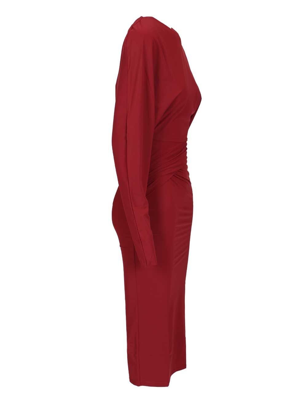 Amazuìn Midi Dress Karen Dresses Bordeaux In Burgundy