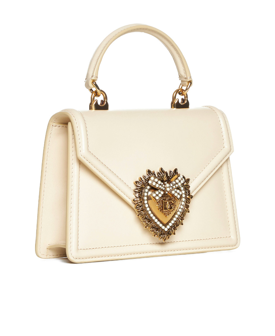 Dolce & Gabbana Dolce Gabbana Devotion Small Tote Bag In White
