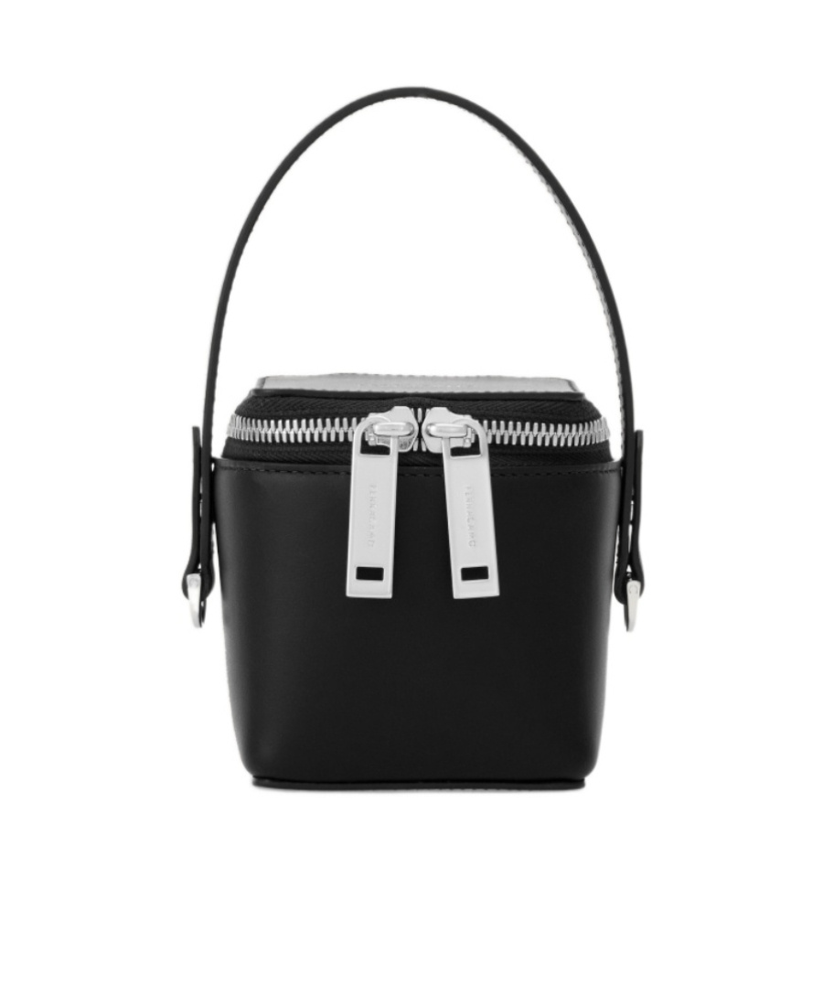 Shop Ferragamo Micro Zip-around Mini Bucket Bag In Black