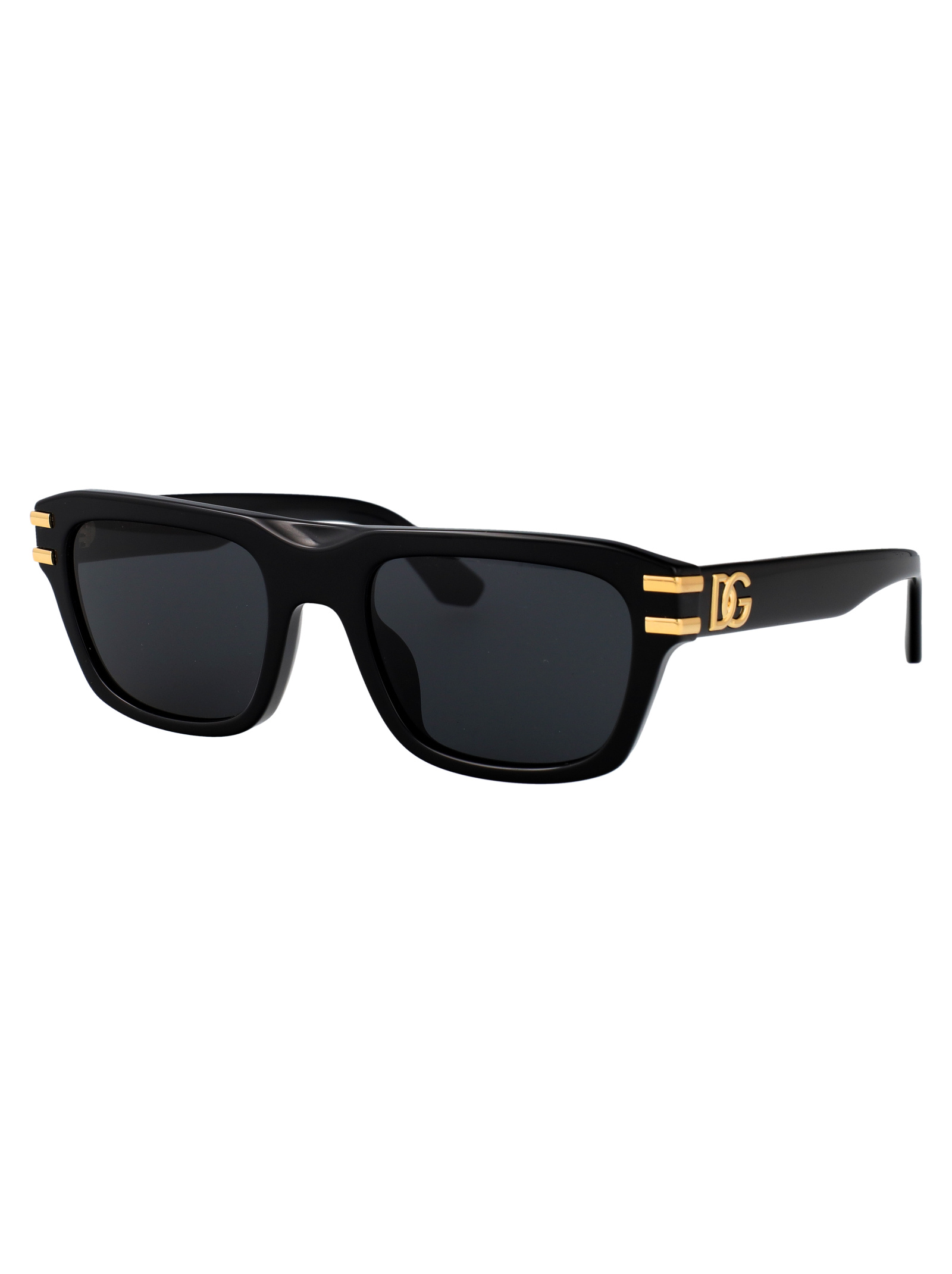 Dolce & Gabbana Dolce  Gabbana Eyewear Rectangular Frame Sunglasses In Black