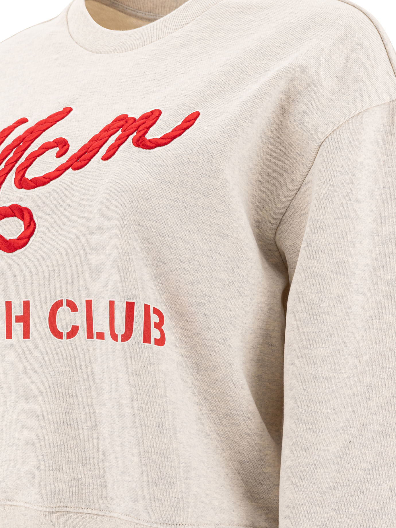 Mcm Beach Club Logo Cropped Sweatshirt In White