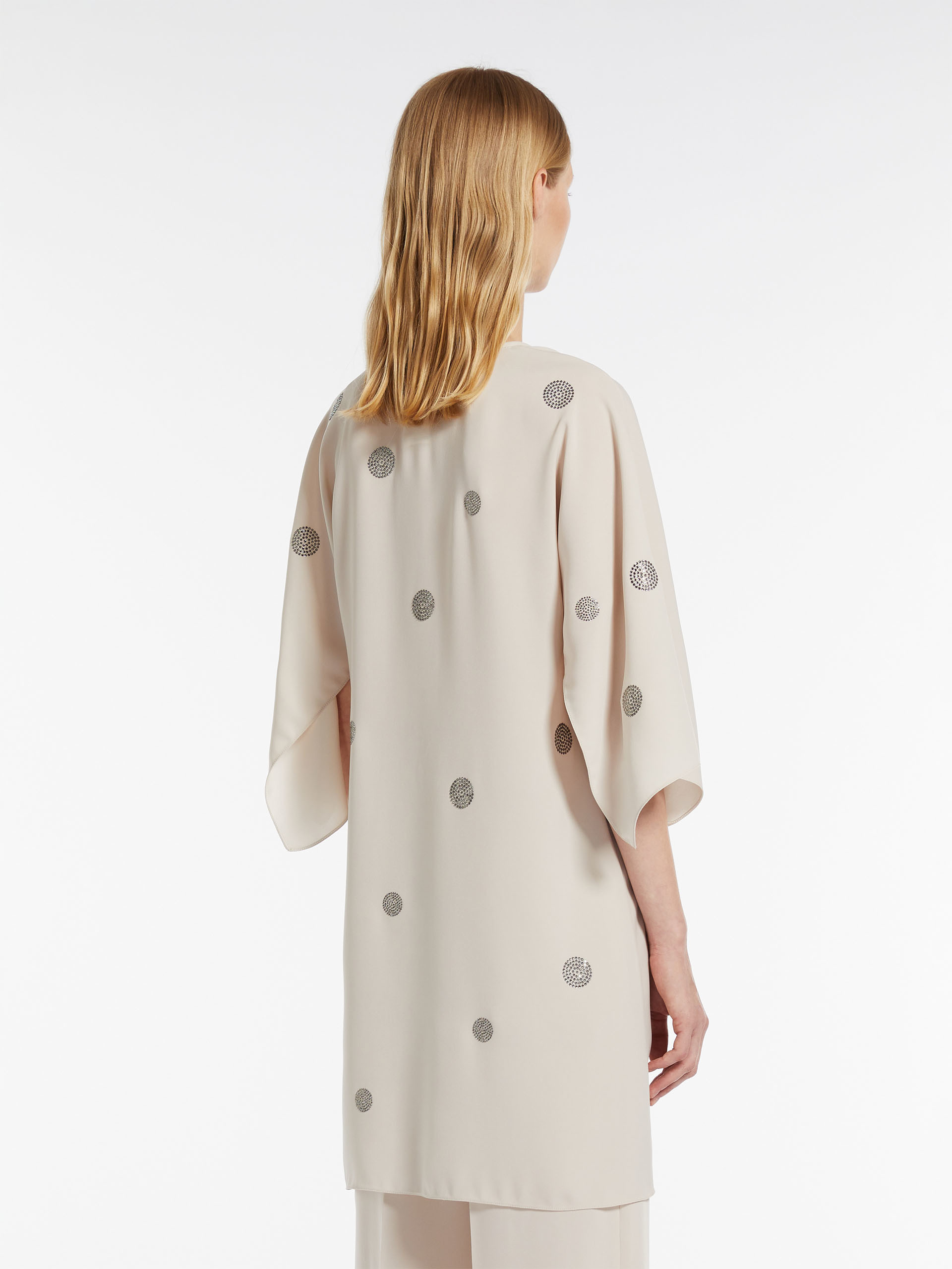 Max Mara Beige Dumbo Top With Strass Pots