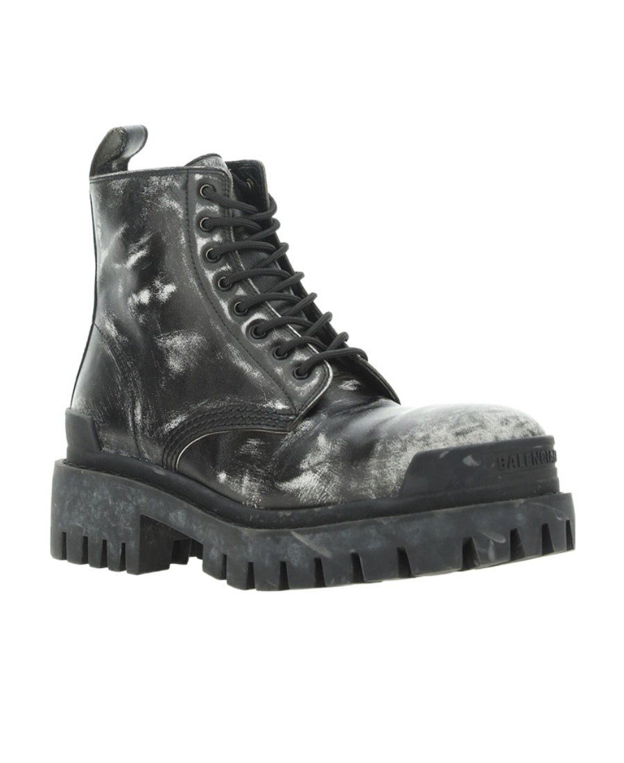 Balenciaga Imitation Of Old Effect Boots In Black