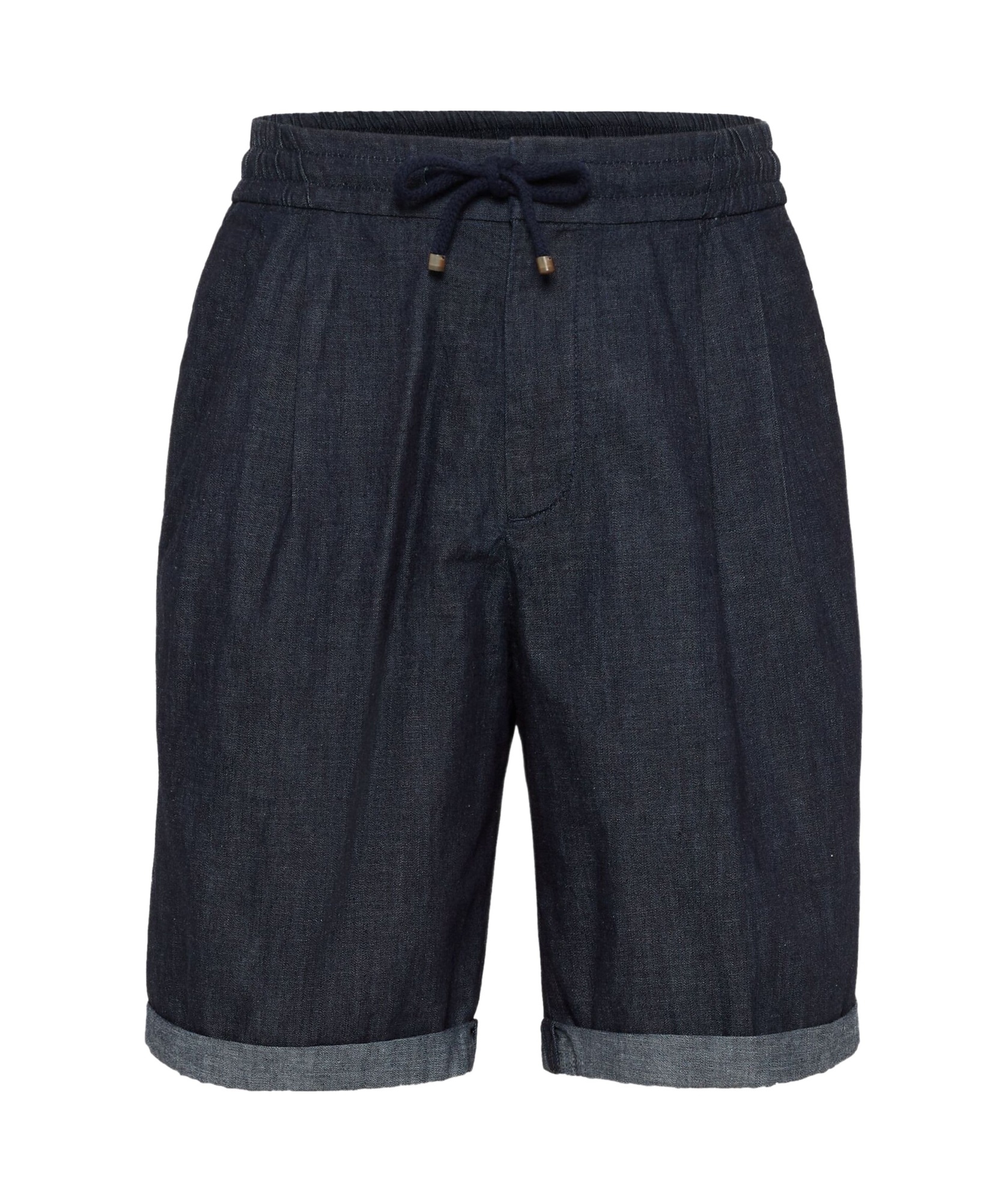 Brunello Cucinelli Drawstring-waist Denim Shorts In Black