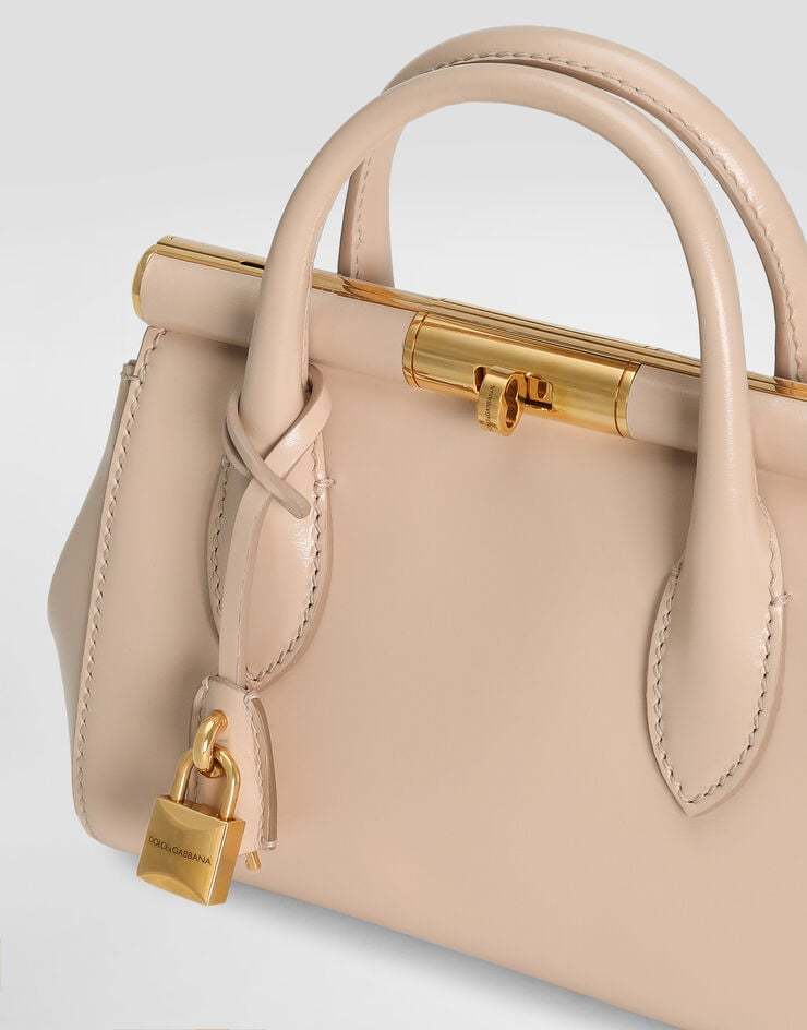Dolce & Gabbana Leather Tote Bag In Nude