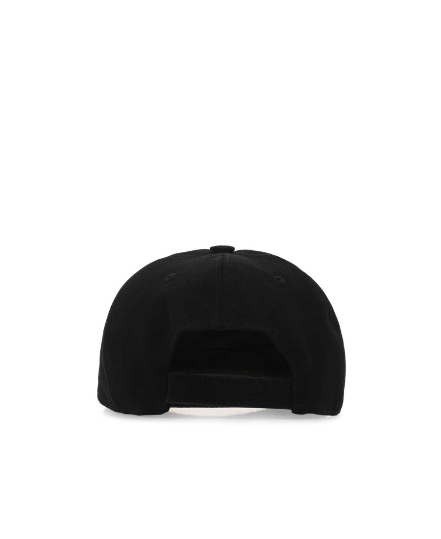 Stella Mccartney Stella Mc Cartney Black Cotton Blend Baseball Cap In Black