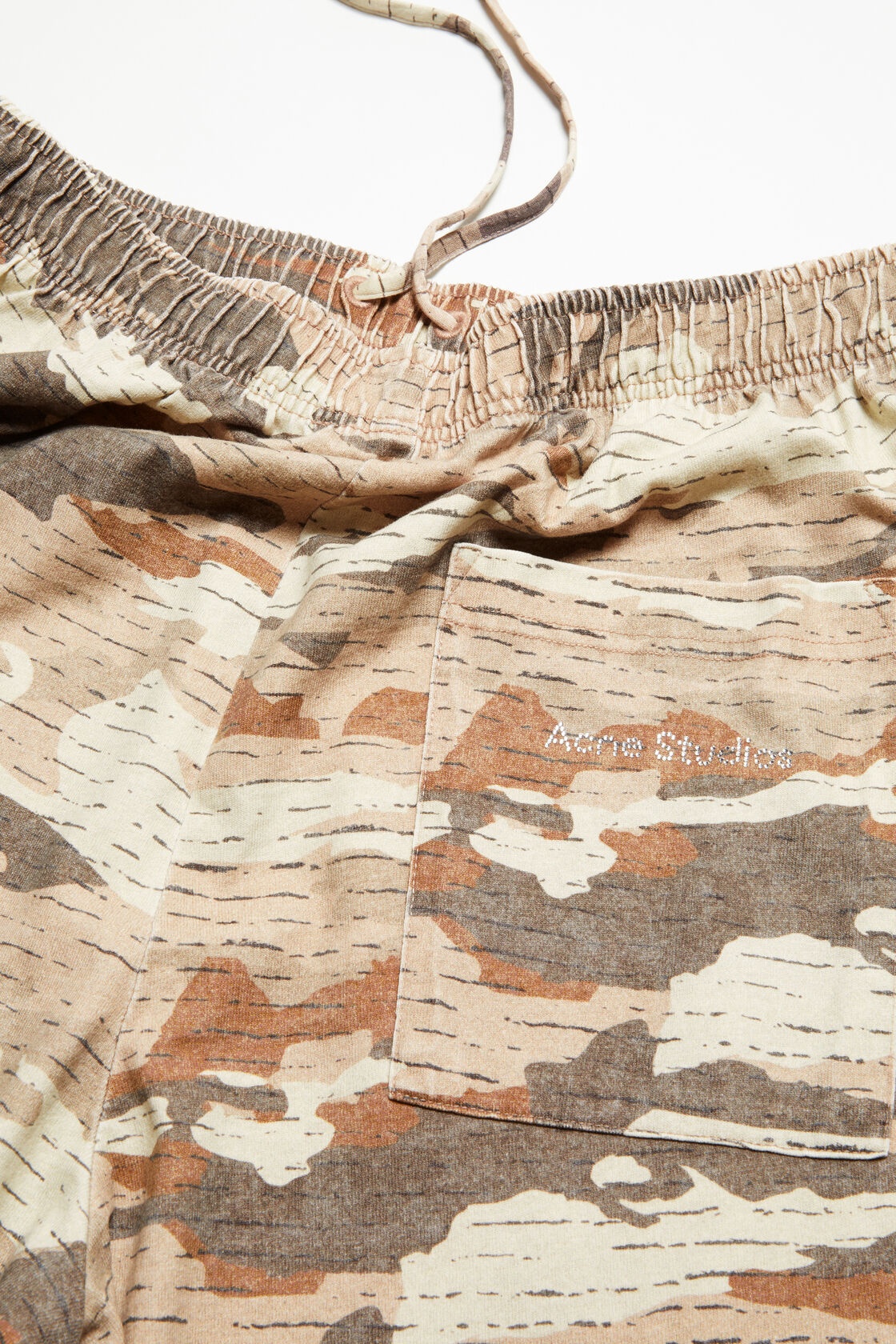 Acne Studios Printed Elastic Waist Sweatpants In Nude