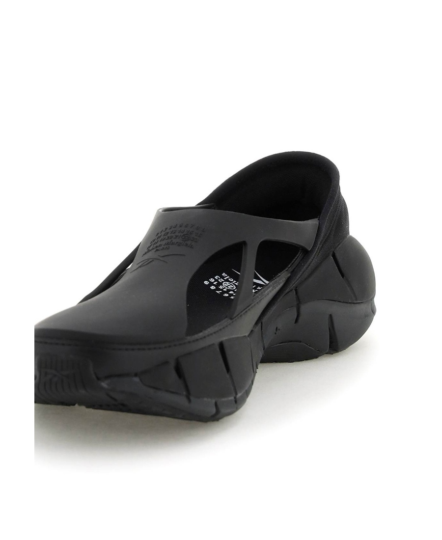 Maison Margiela X Reebok Black Croafer Slip-on Rubber Sneakers In Black