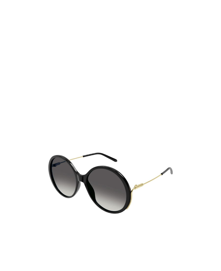 Chloé Gradient-lenses Round-frame Sunglasses In Black
