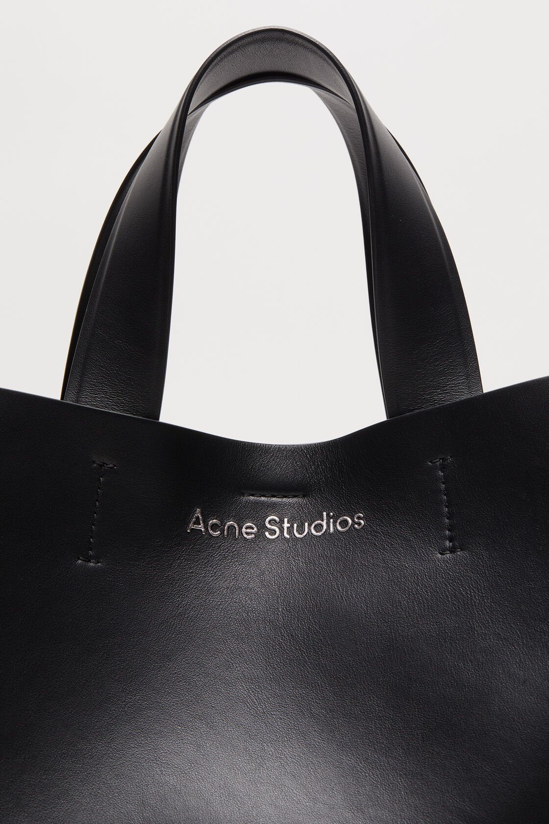 Acne Studios Musubi Knotted Leather Tote In Black