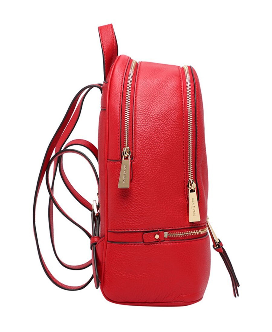Michael Kors Logo Zipper Backpack In Red