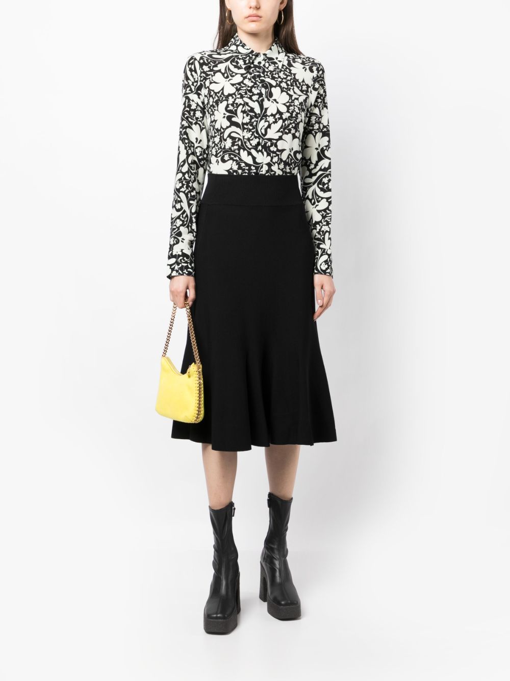 Stella Mccartney Floral-print Silk Shirt In White