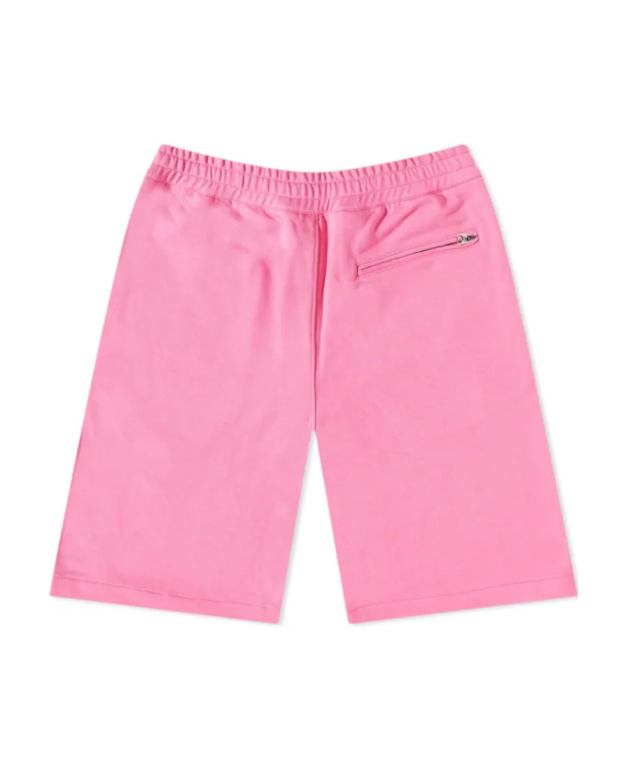 Alexander Mcqueen Men Bermuda Shorts With Graffiti Logo Print In Pink