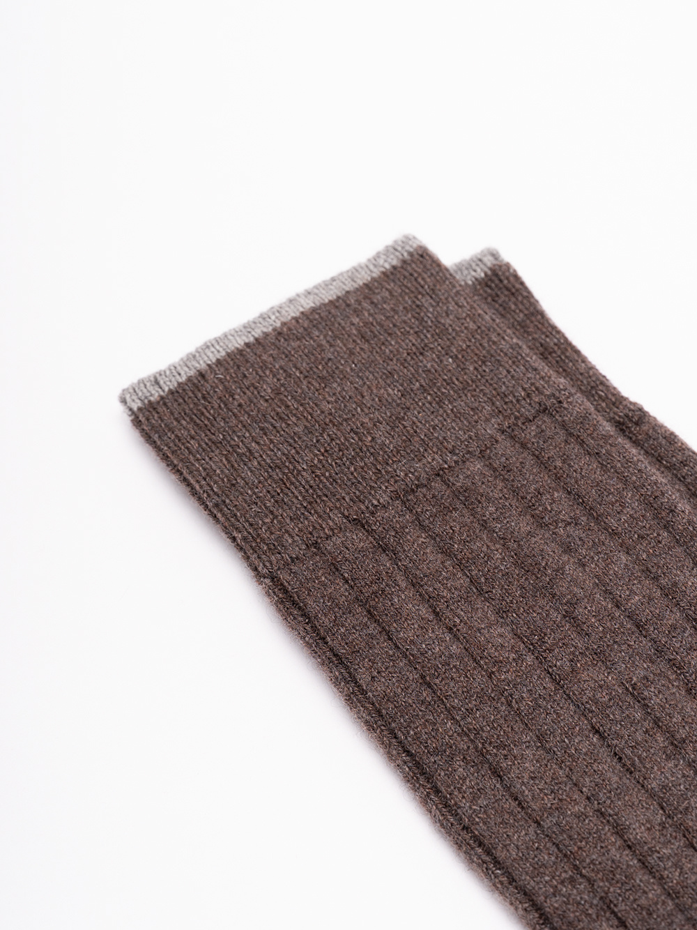 Brunello Cucinelli Ribbed Knee-high Socks In Brown