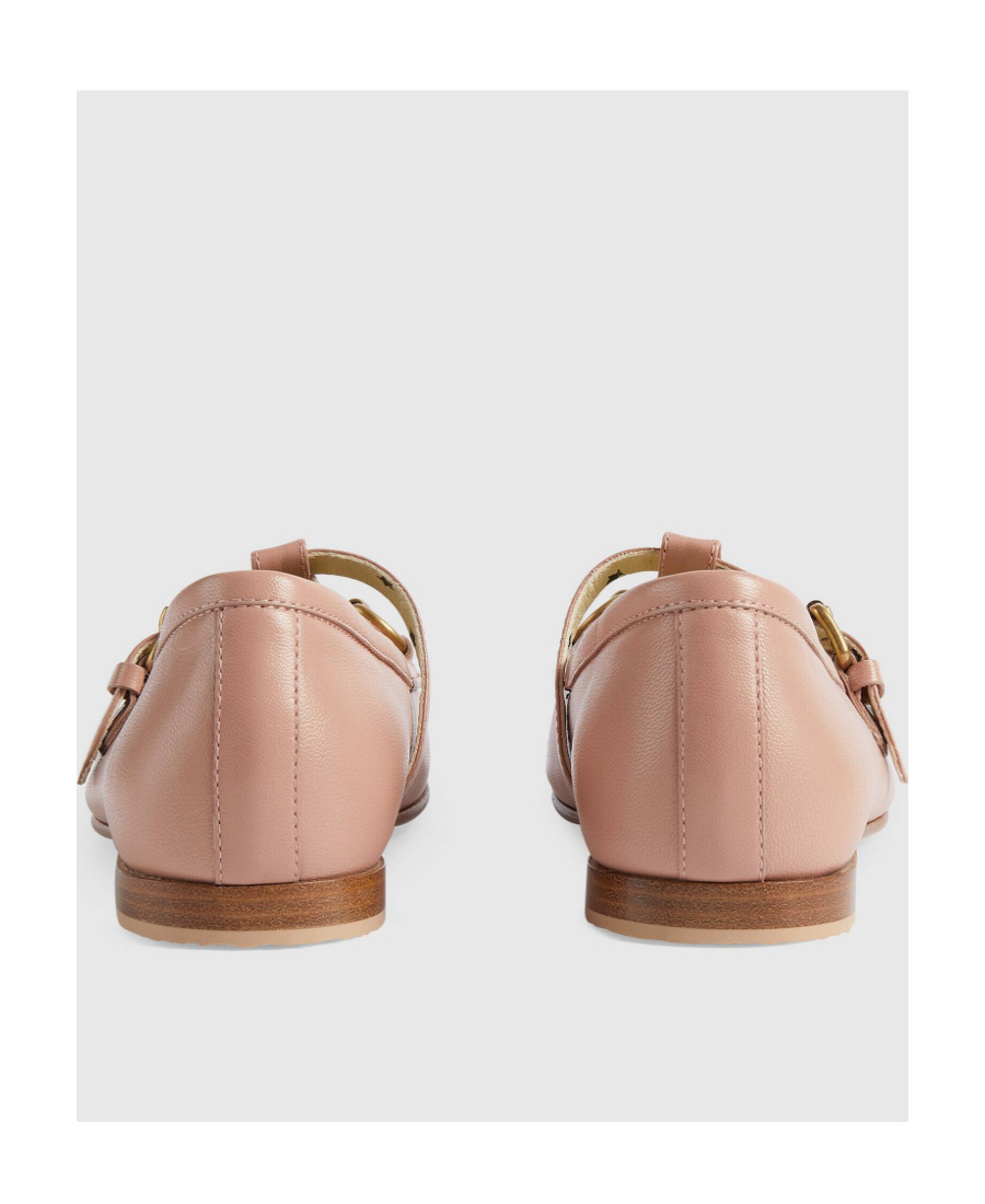 Gucci Horsebit Leather Loafers In Nude