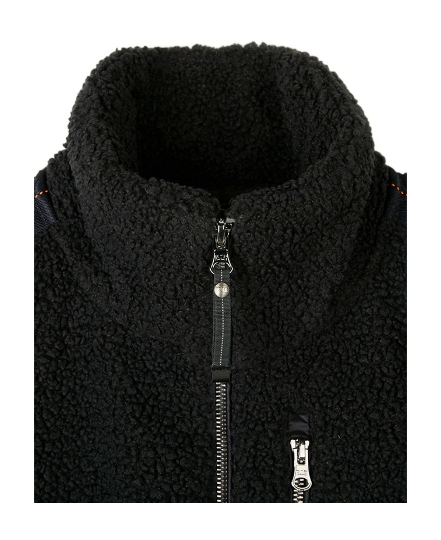Shop Parajumpers Patch Standing Collar Casual Coat In Black