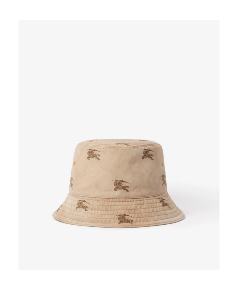 Burberry Ekd Technical Cotton Bucket Hat In Nude