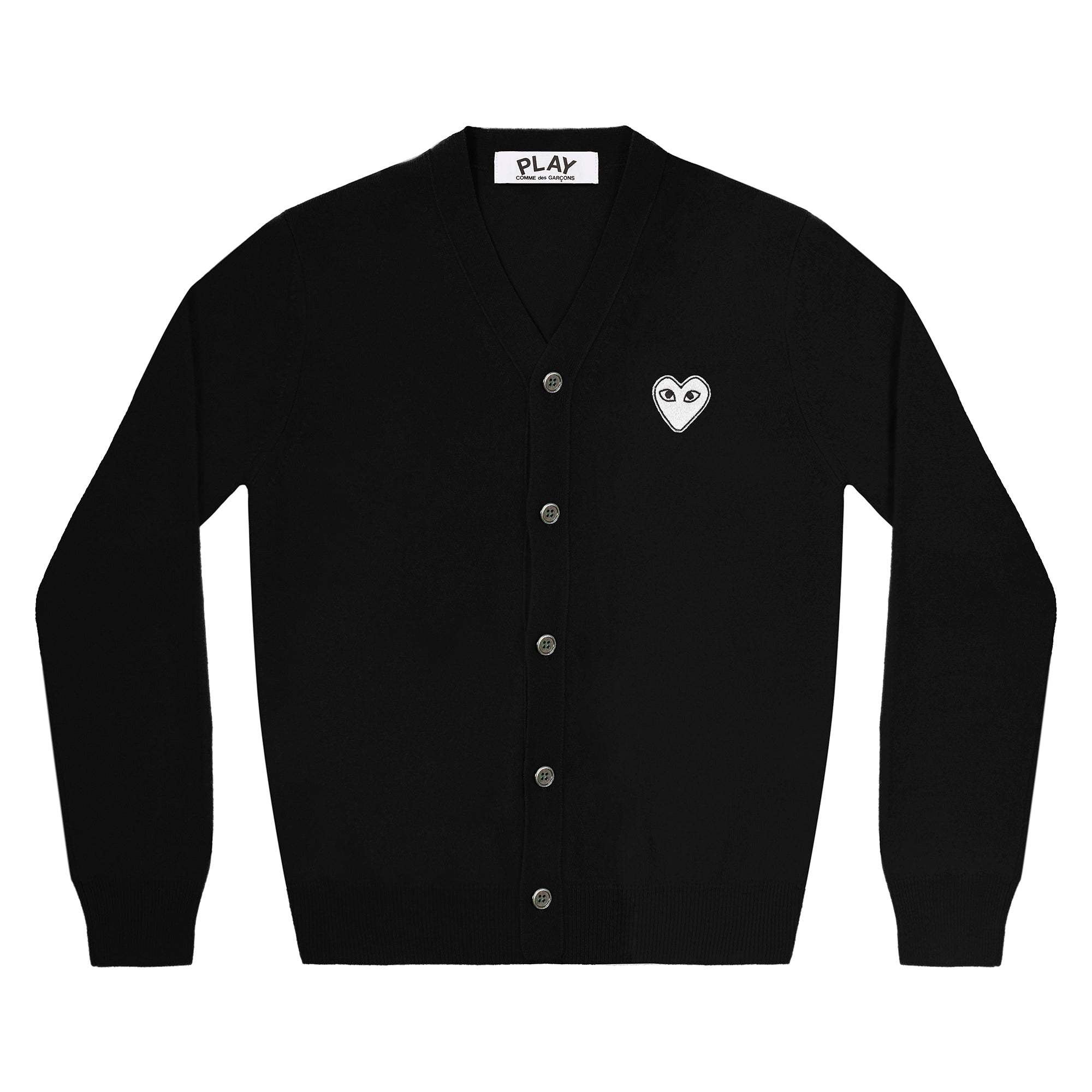Comme Des Garçons Play Long-sleeved Sweater In Black