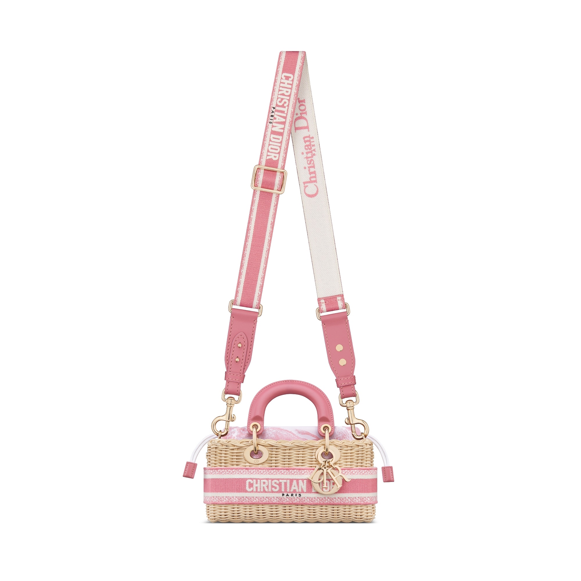 Dior Iviera Small Lady D-joy Bag In Pink