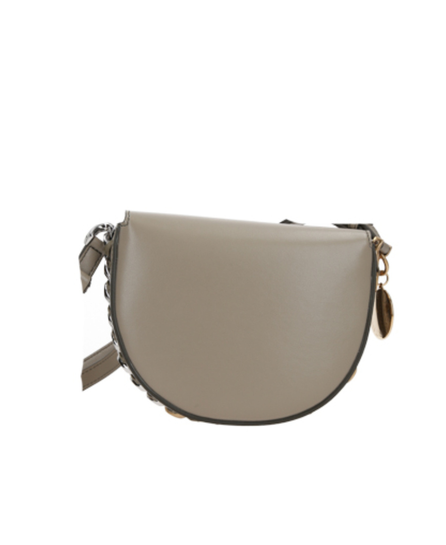 Stella Mccartney Small Frayme Shoulder Bag In Gray