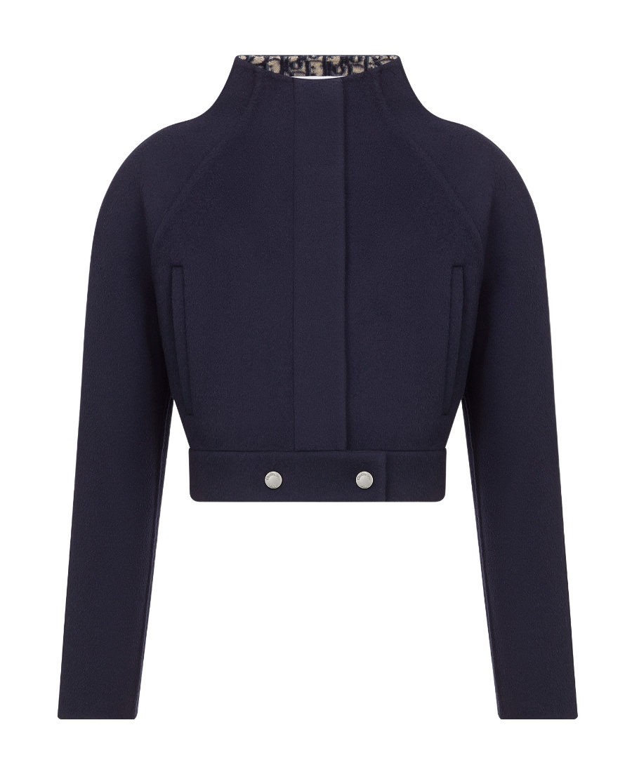 Dior Short Overcoat In Blue
