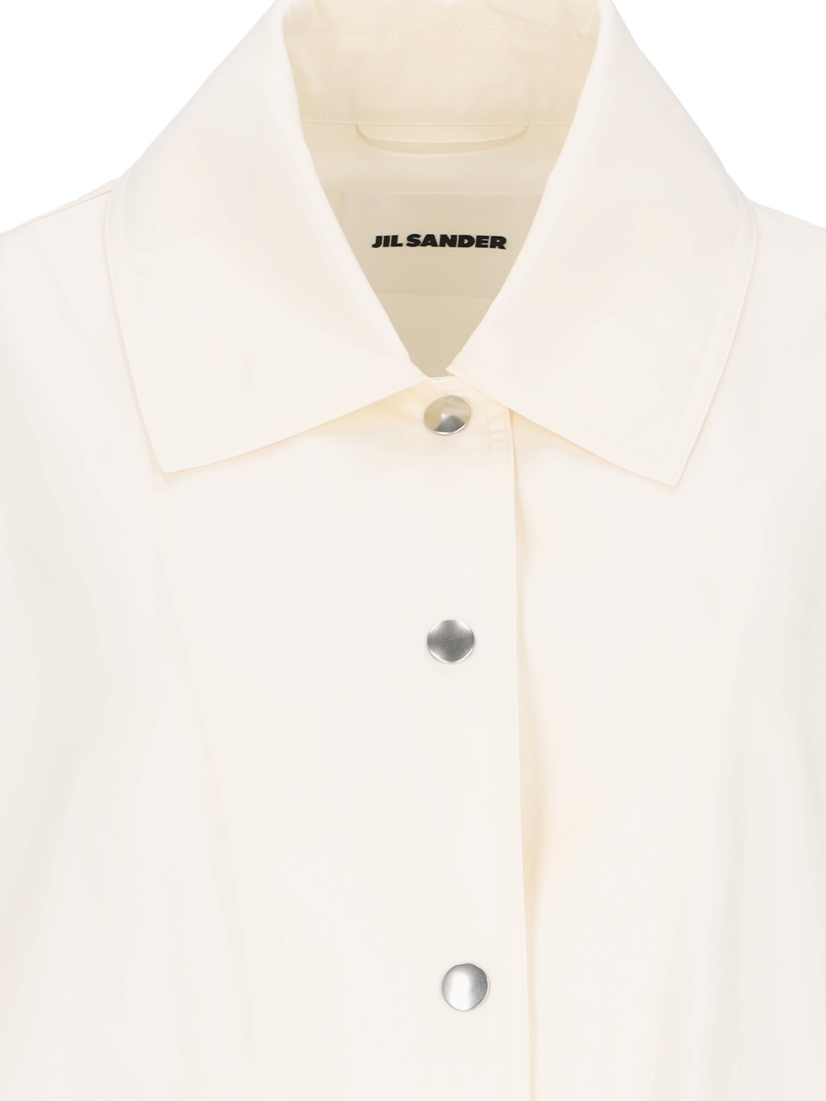 Jil Sander Logo-printed Textured Jacket In White