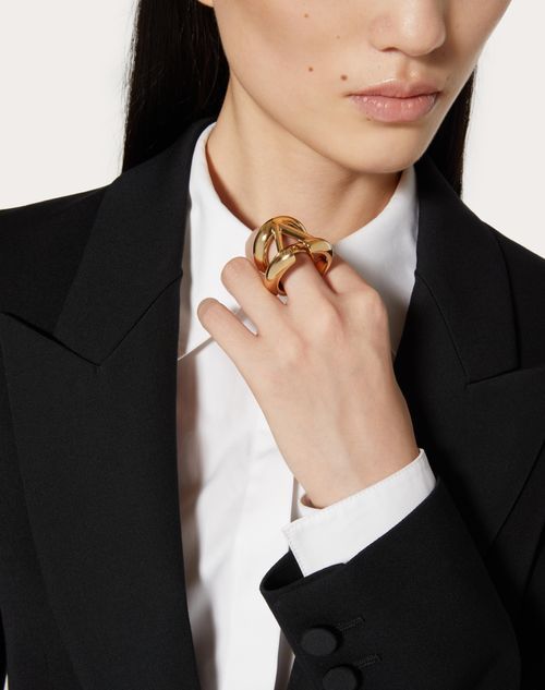 Valentino Vlogo Signature Ring In Yellow