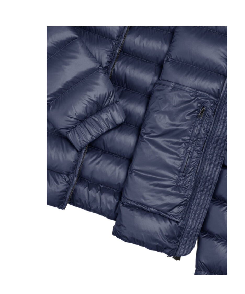 Colmar Originals Quilted Down Jacket With Fixed Hood In Blue