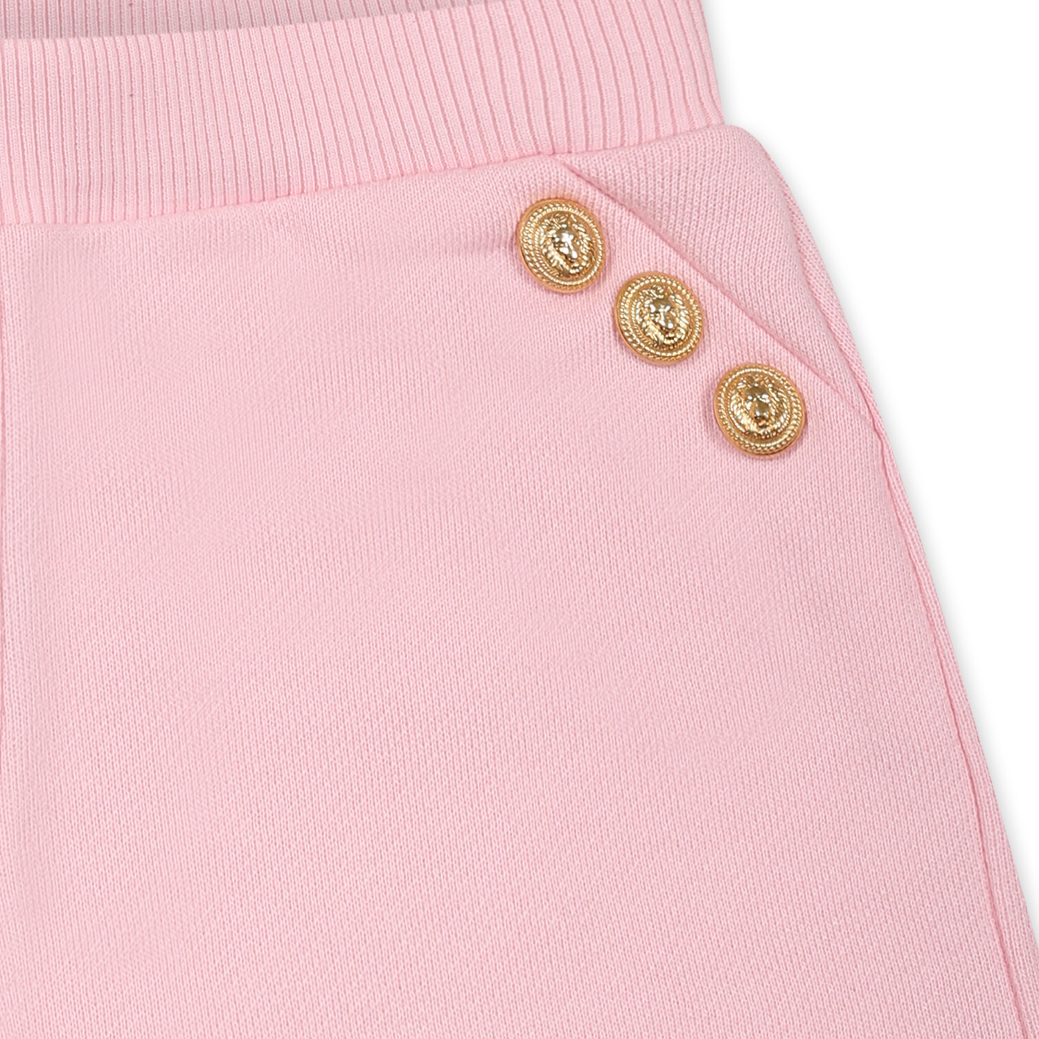 Shop Balmain Elastic Waist Shorts In Pink