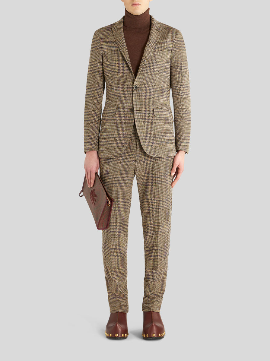 Etro Plaid-check Pattern Blazer In Brown