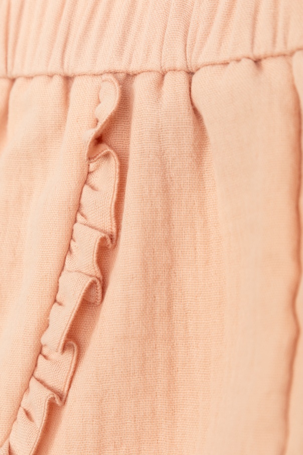 Moncler Elastic Waist Shorts In Nude