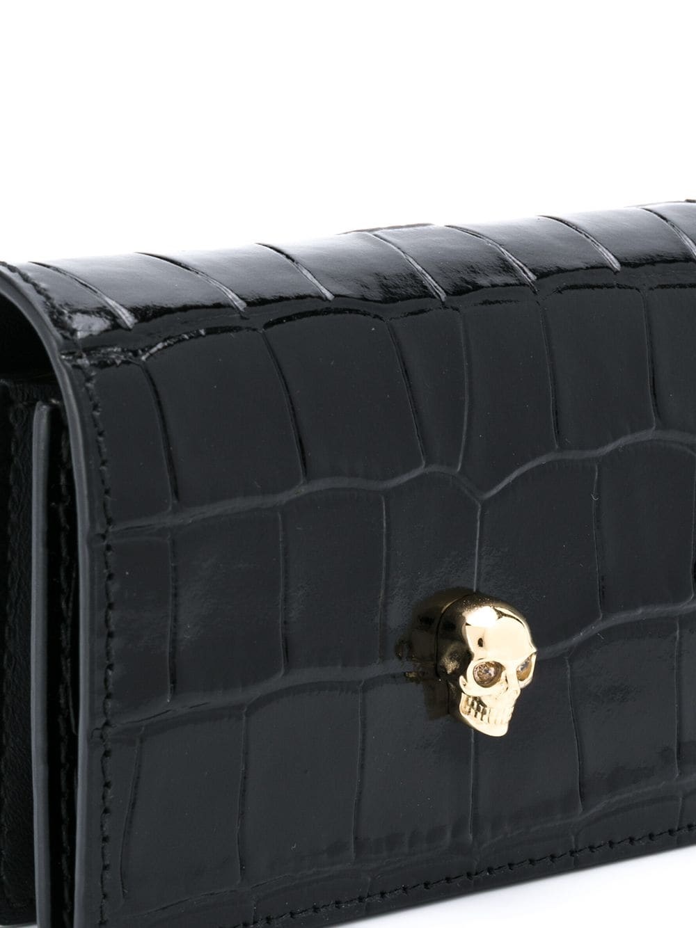 ALEXANDER MCQUEEN SKULL-STUD CHAIN WALLET