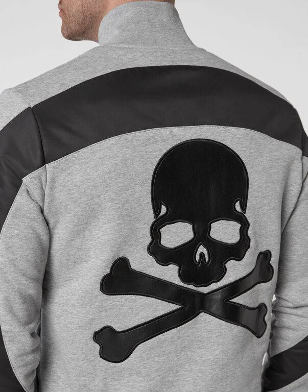 Philipp Plein Zippered Casual Jacket In Gray
