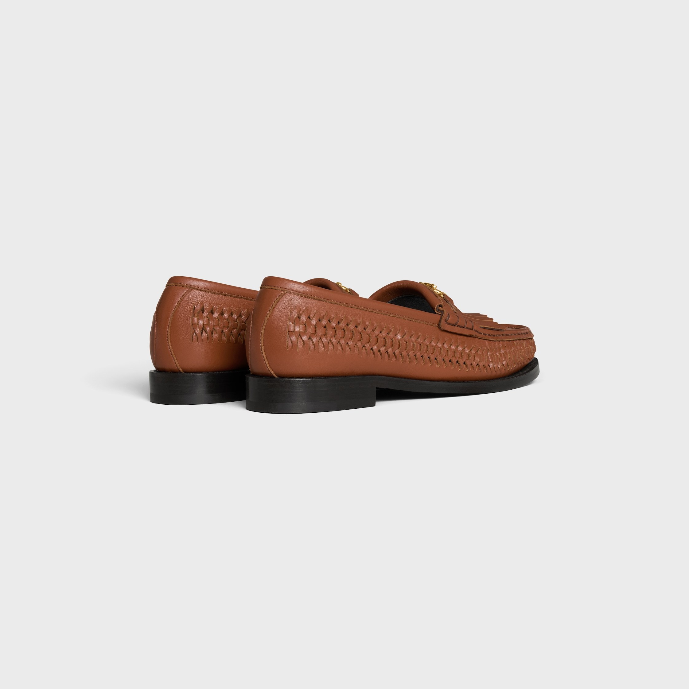 Celine Luco Braided Loafer In Calfskin In Brown