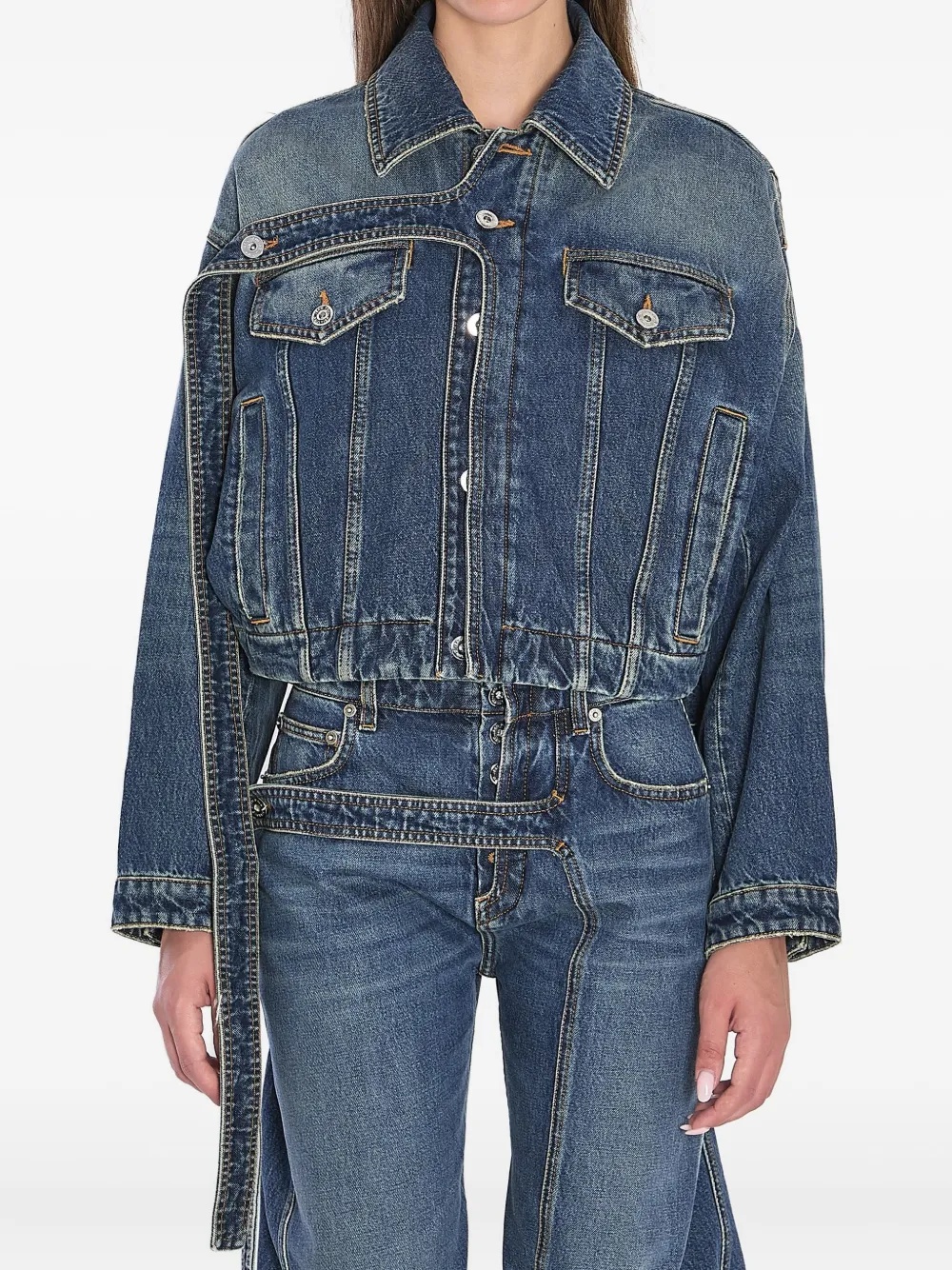 Jean Paul Gaultier Women Oversized Denim Jacket In Blue