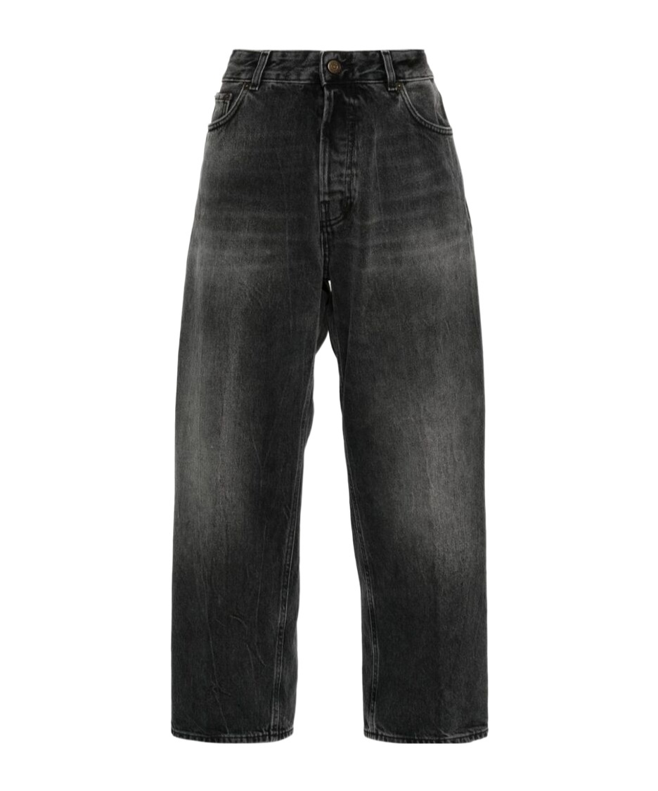 Haikure Wide-leg Mid-rise Jeans In Black
