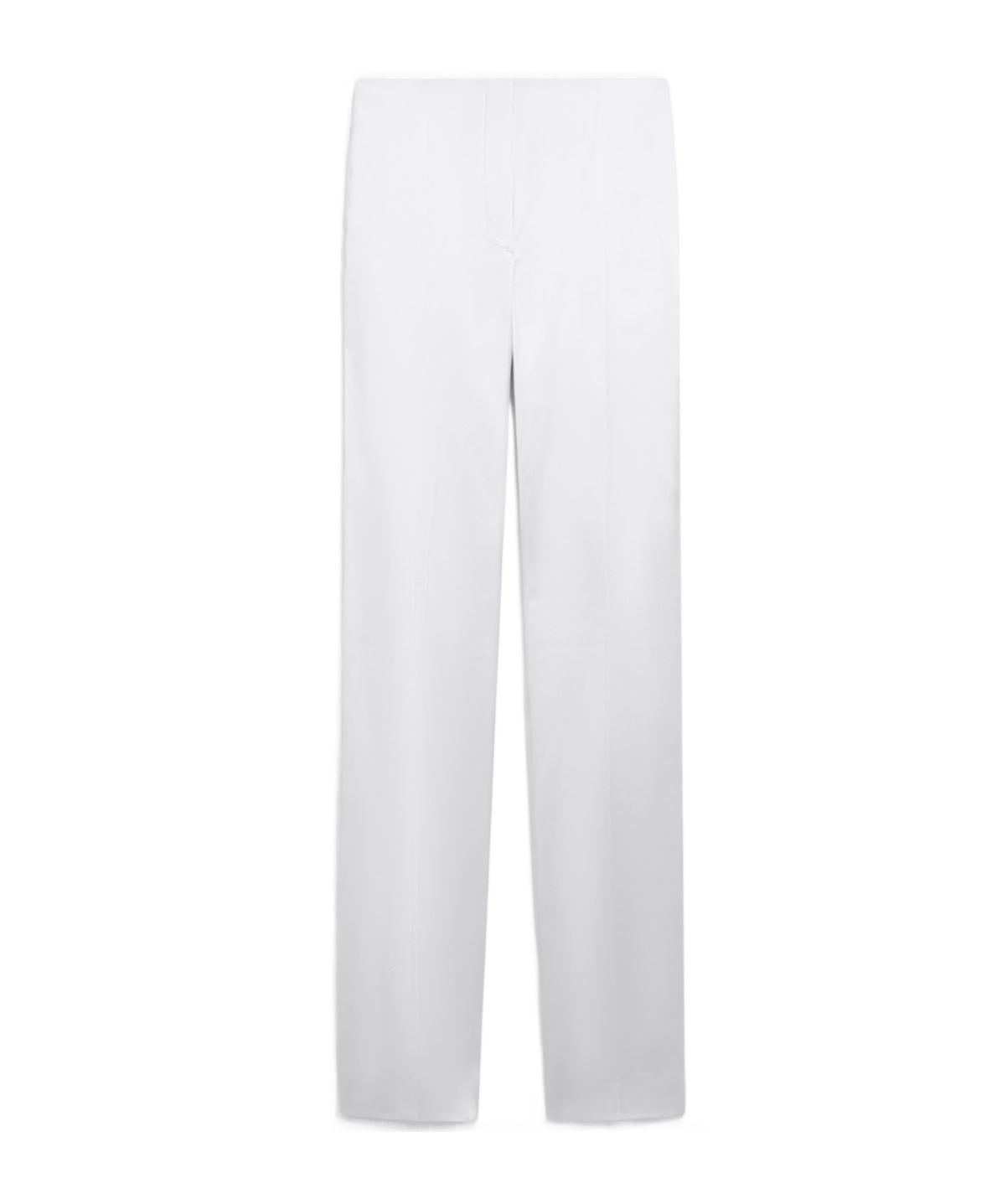 Sportmax Slim-fit Satin Trousers In Pearl Grey