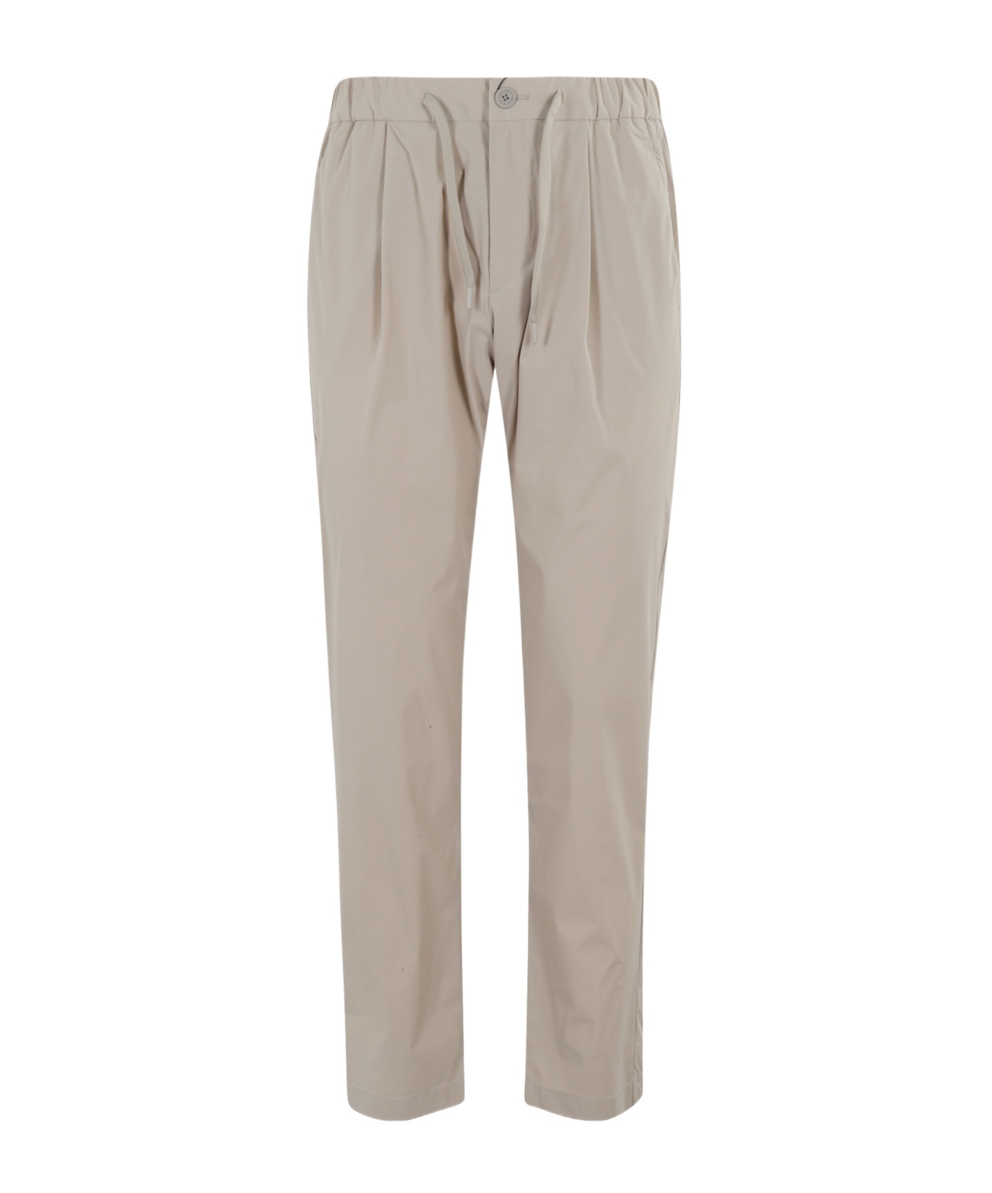 Herno Suede Effect Resort Trousers In Brown