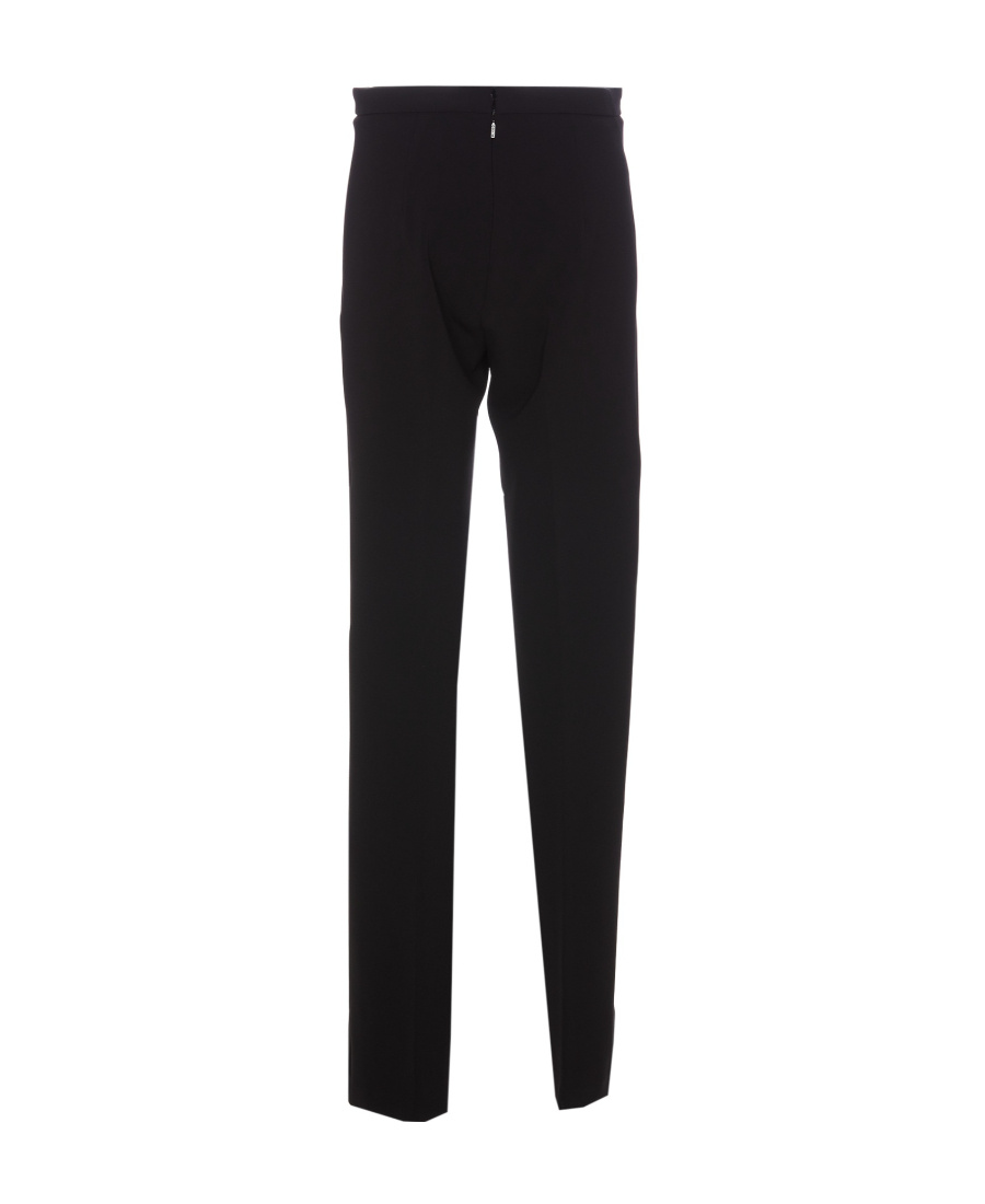 Pinko Creased Straight-leg Trousers In Black