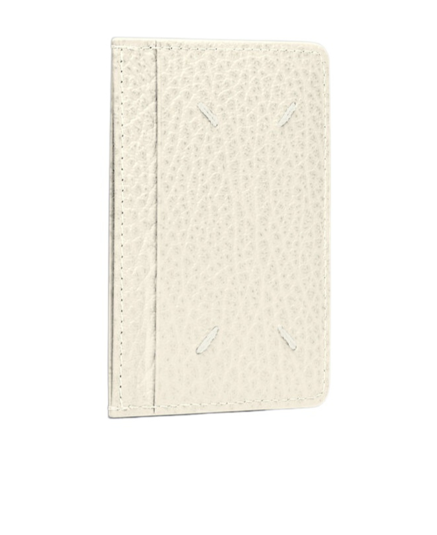 Maison Margiela Four-stitch Logo Leather Cardholder In White