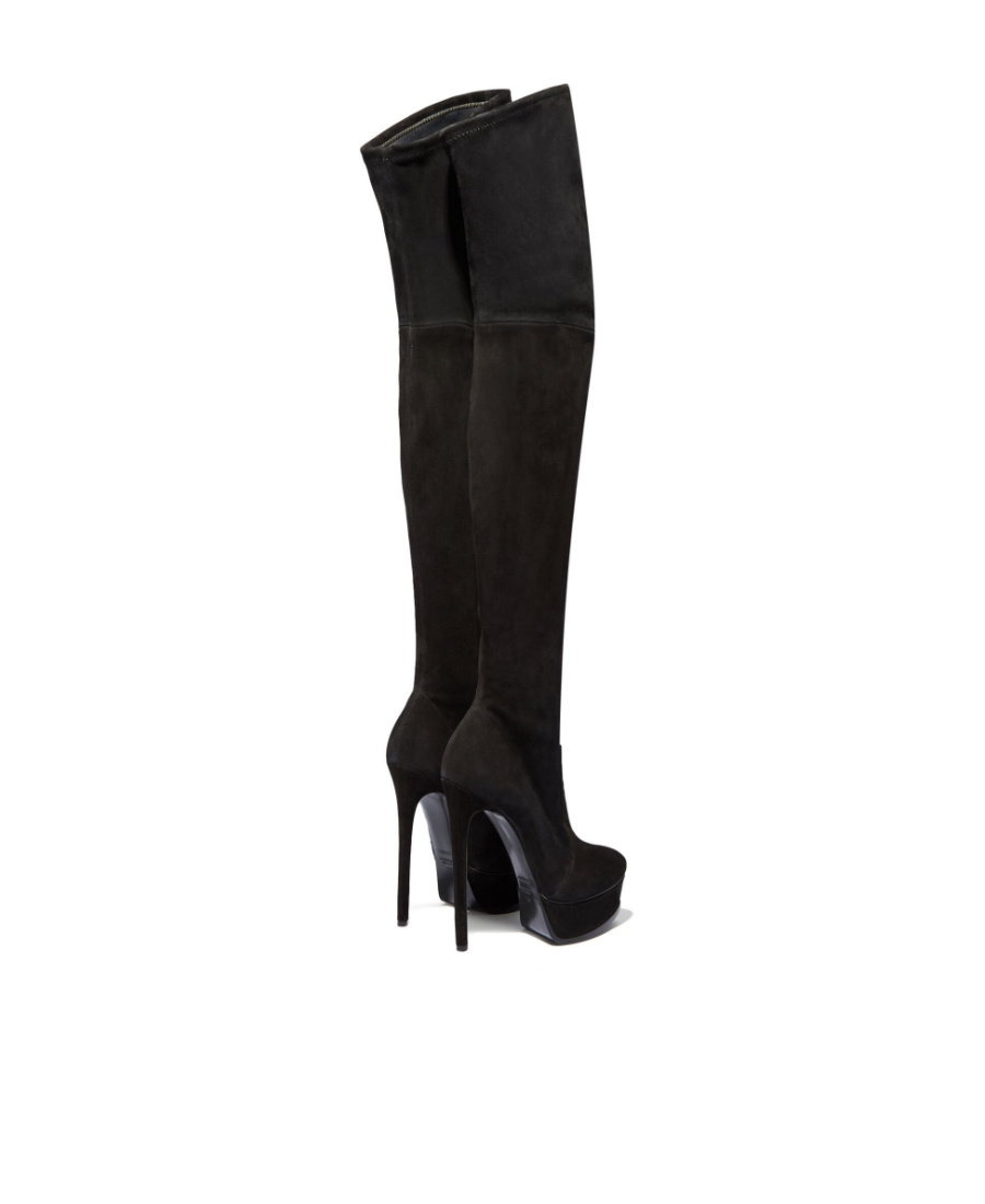 Casadei Over The Knee Stiletto Boots In Black