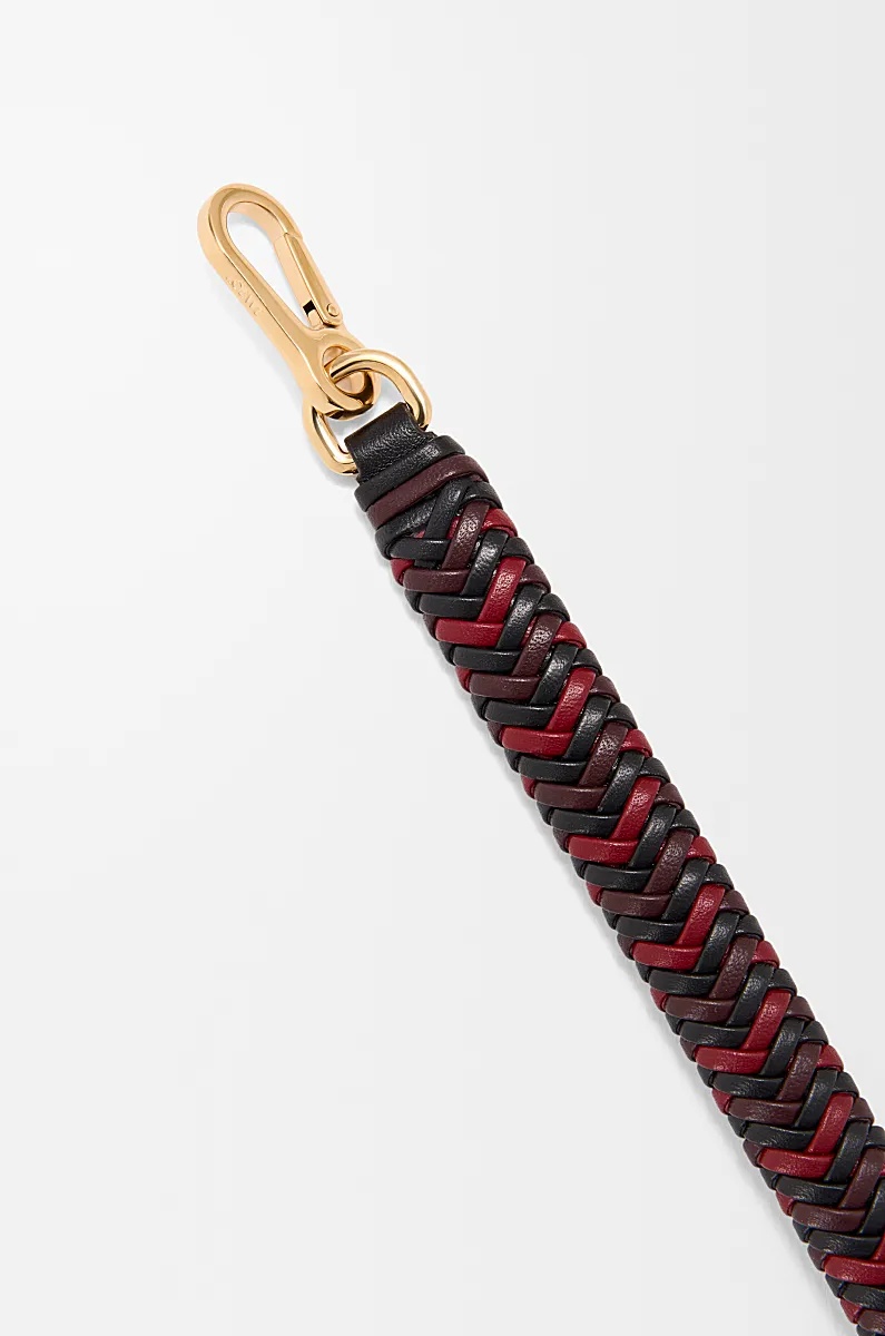 Loewe Cowhide Leather Arrow Short Belt In Black