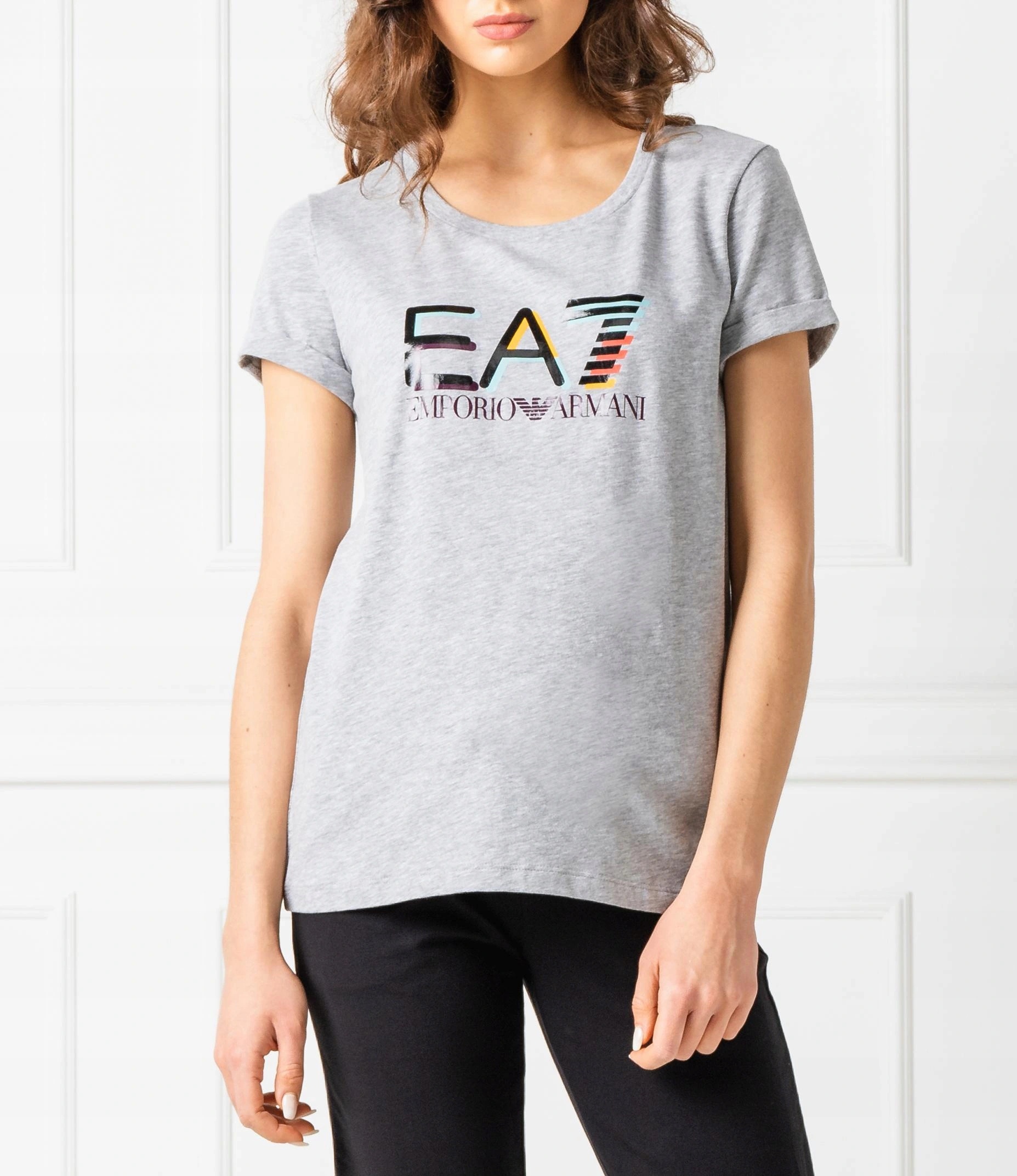 Ea7 Logo Printed T-shirt In White