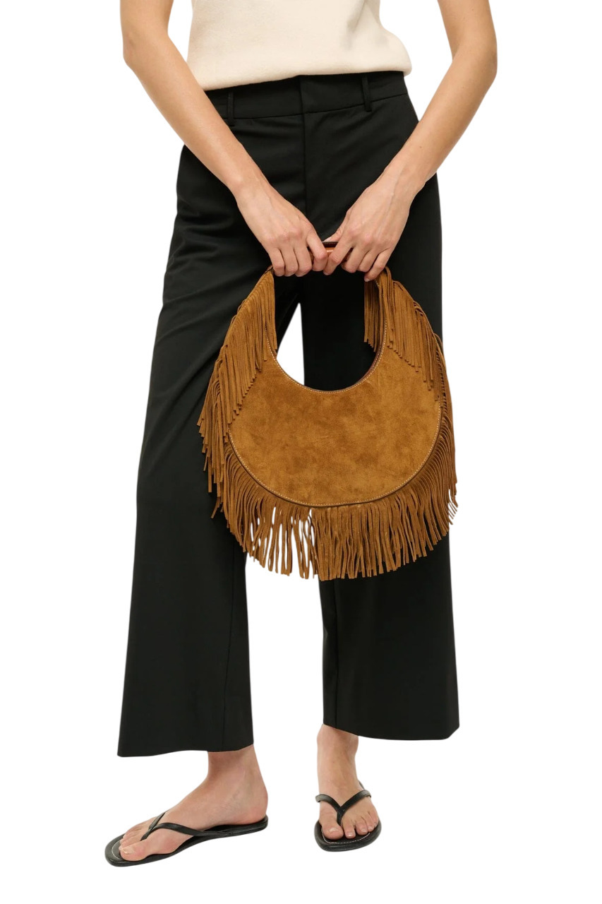 Shop Staud Moon Tote Bag In Tan