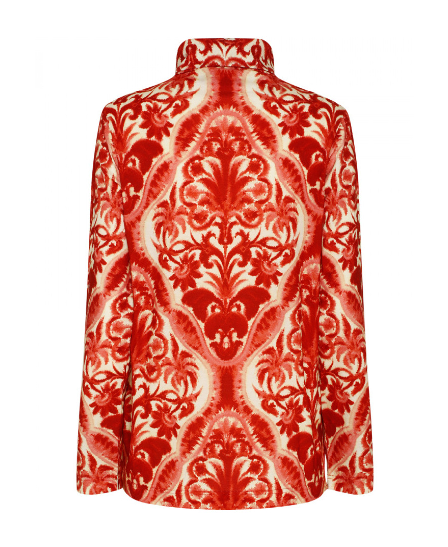 F.r.s For Restless Sleepers Graphic-print Turtleneck Top In Red