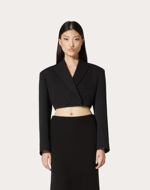 Valentino Blazer Aus Grisaille Frau Schwarz 42 In Black