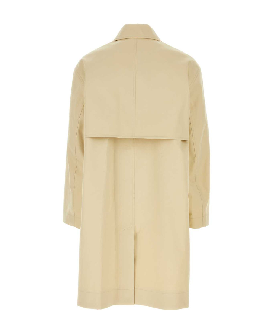 Ami Alexandre Mattiussi Ami Beige Cotton Mid-length Coat In Nude