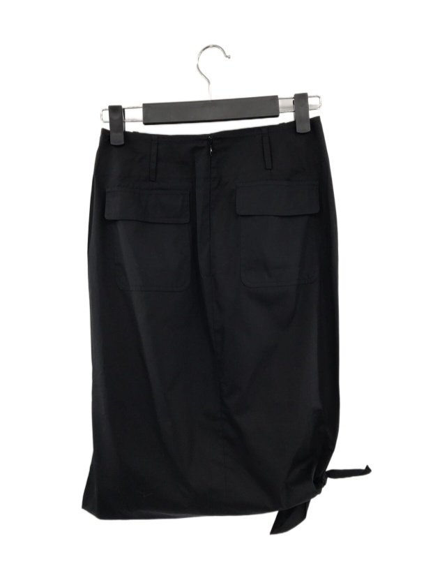 Max Mara Bag Details Half-length Skirt In Black