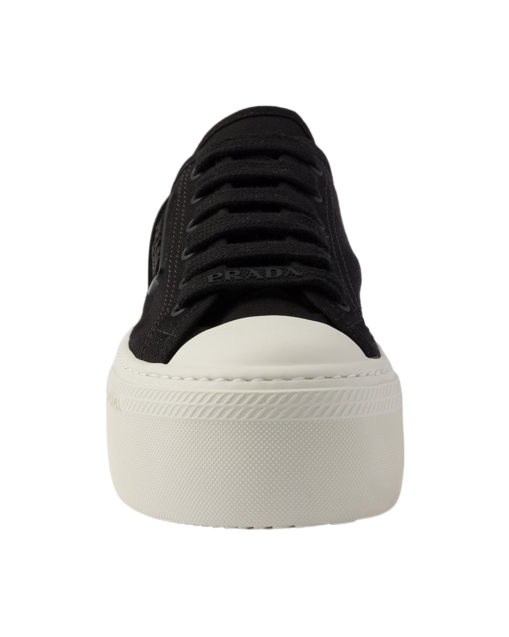Prada Sneaker Aus Baumwoll-gabardine In Black